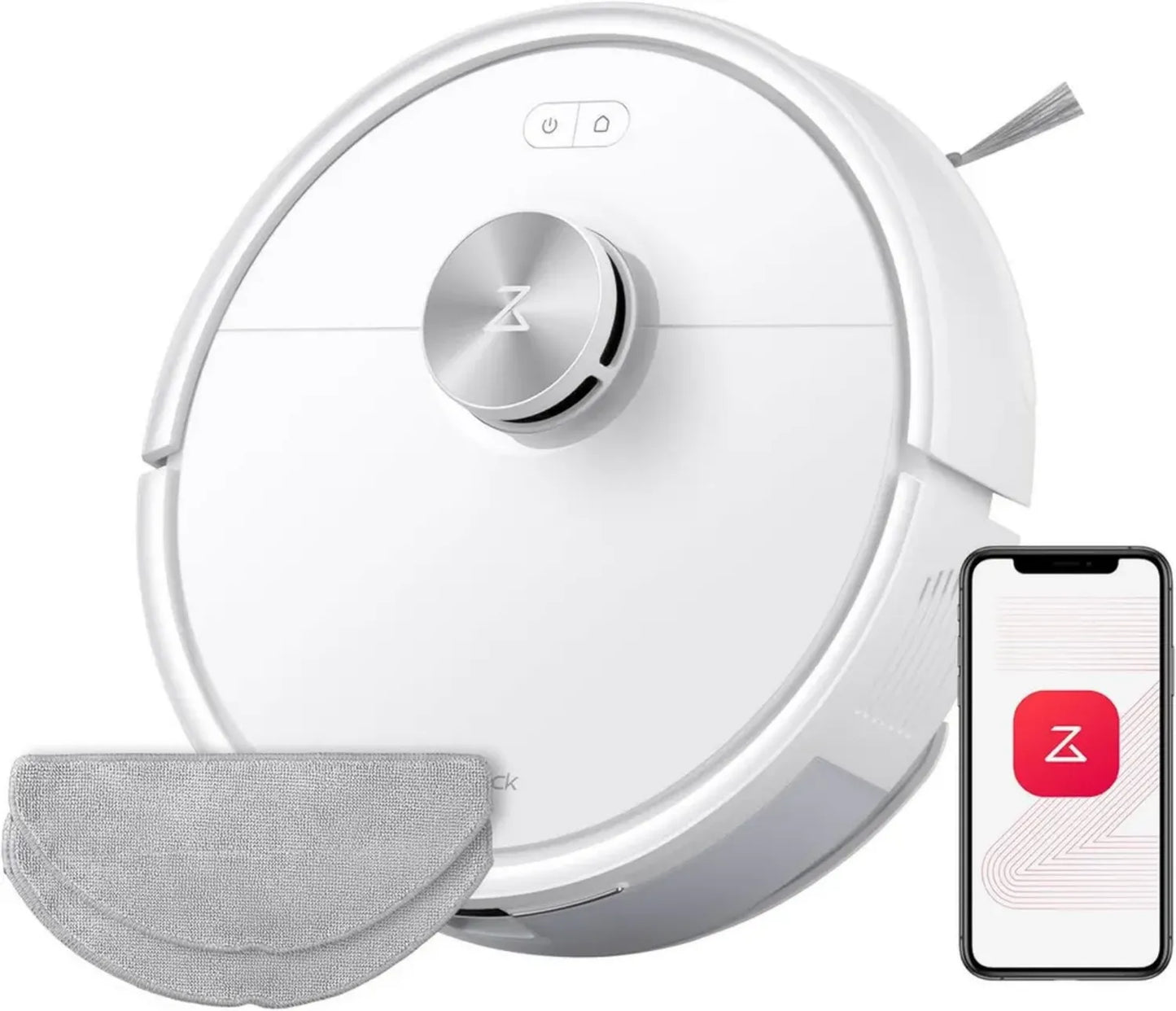 Aspirateur Robot Roborock Q7 avec Navigation LiDAR, 10 000 Pa, Anti-Enchevêtrement, Autonomie Prolongée, Application Incluse, Blanc