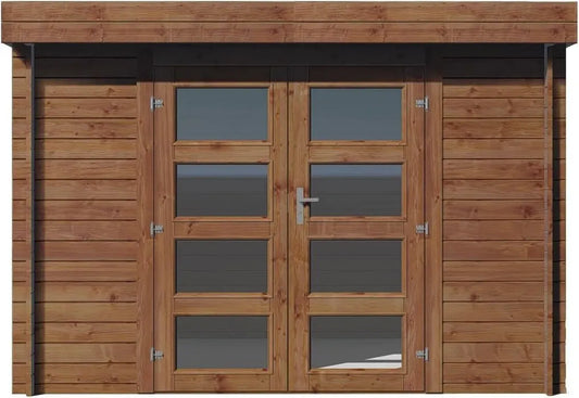 Cabane de Jardin en Bois Traité, Épaisseur 28mm, Surface Intérieure 7.5m²