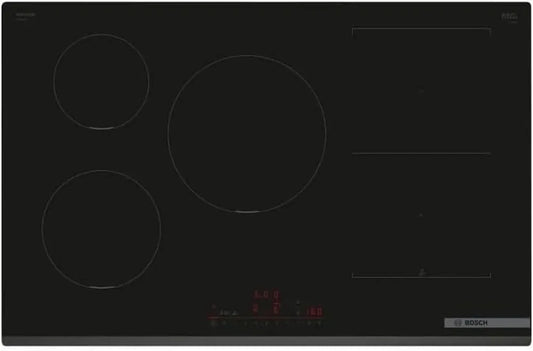 Plaque à Induction Bosch Série 6, 5 Zones de Cuisson, 80 cm, Noir