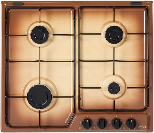 DeLonghi YTF 46 ASV - Plaque à Gaz Émaillée, Commande Rotative, 58 cm