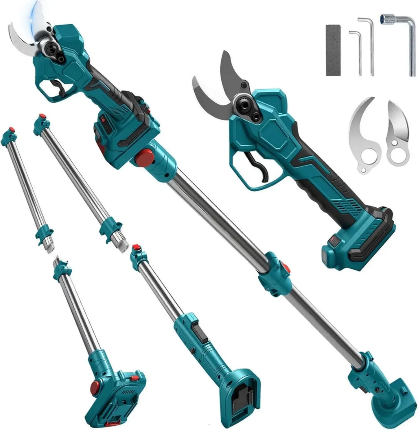 Sécateur électrique sans fil 65 mm, compatible Makita 18 V, moteur brushless, avec écran LCD