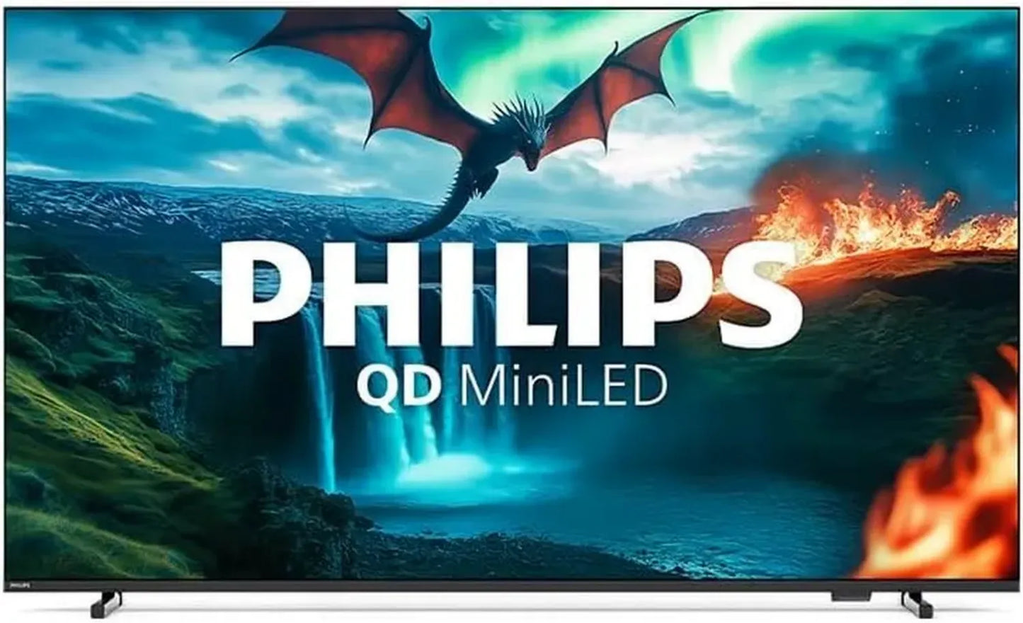 Téléviseur 4K LED Mini 55'' Philips Ambilight avec P5, Titan OS, Dolby Vision et Atmos