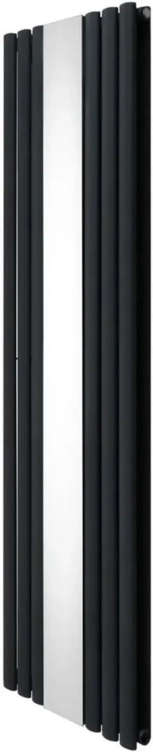 Radiateur Vertical avec Miroir 1800x500mm, Acier Gris Anthracite pour Intérieur Moderne, Accessoires Inclus