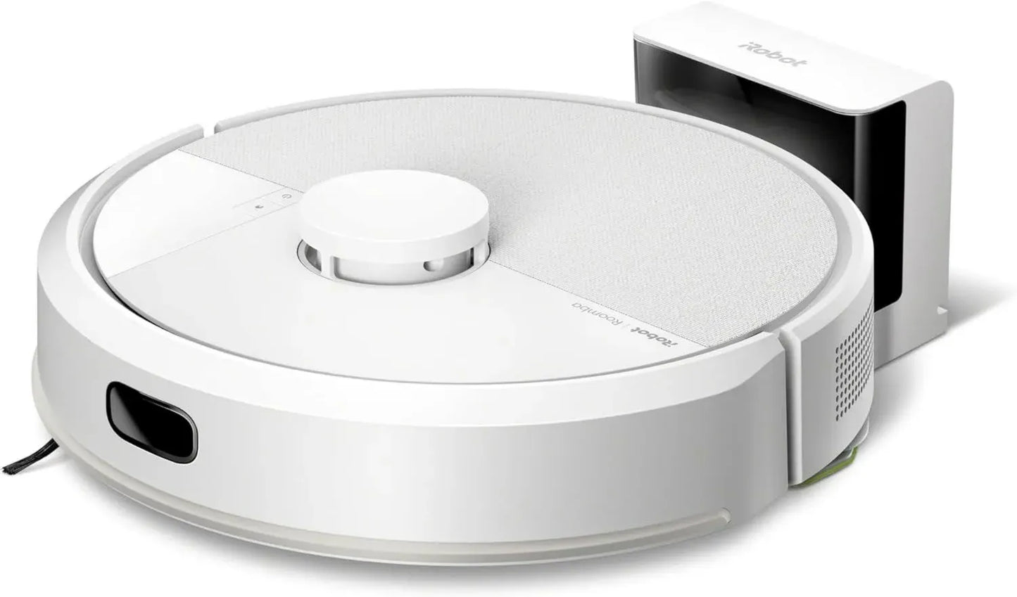 Aspirateur Robot 2-en-1 iRobot Roomba 105 Combo avec Navigation LiDAR, 4 Niveaux d'Aspiration et Détection des Tapis - Blanc