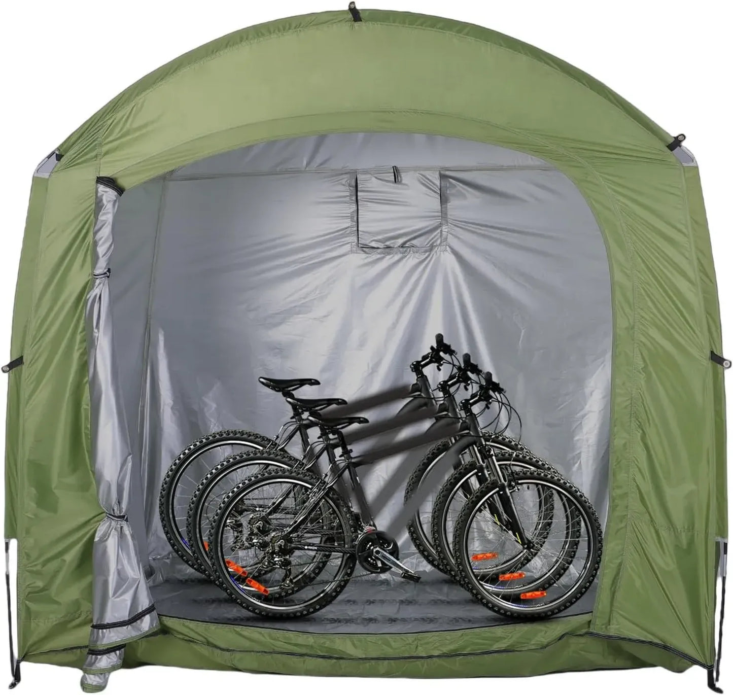 Abri de Rangement Extérieur Pliable pour Vélos et Équipements, Tissu Oxford 210D Imperméable, Idéal pour Motos et Outils de Jardin (Vert)