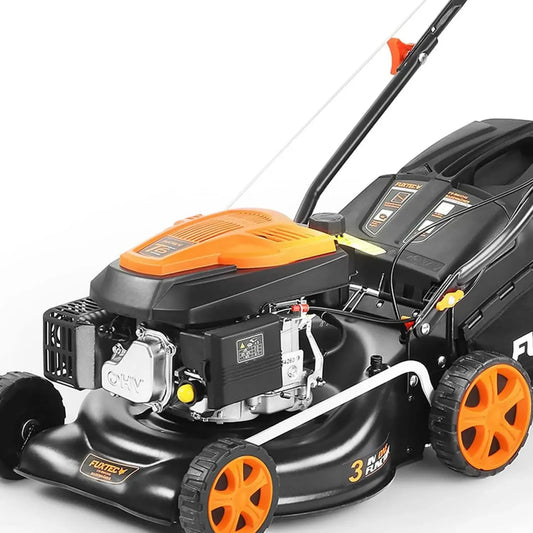 FUXTEC Tondeuse Thermique Autotractée 43cm - 3en1 Mulching, Traction Arrière, 40L