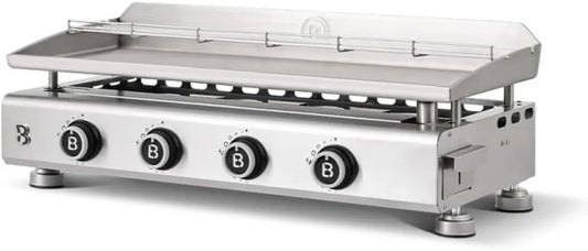Plancha à Gaz 4 Feux Silvia EVO avec Inox et Tiroir à Graisse