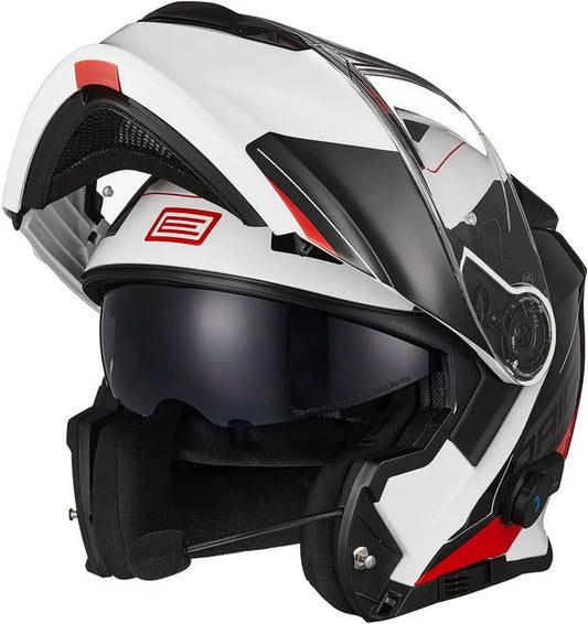 Casque Moto Modulable Bluetooth ORIGINE avec Certification ECE22-06 et Double Visière