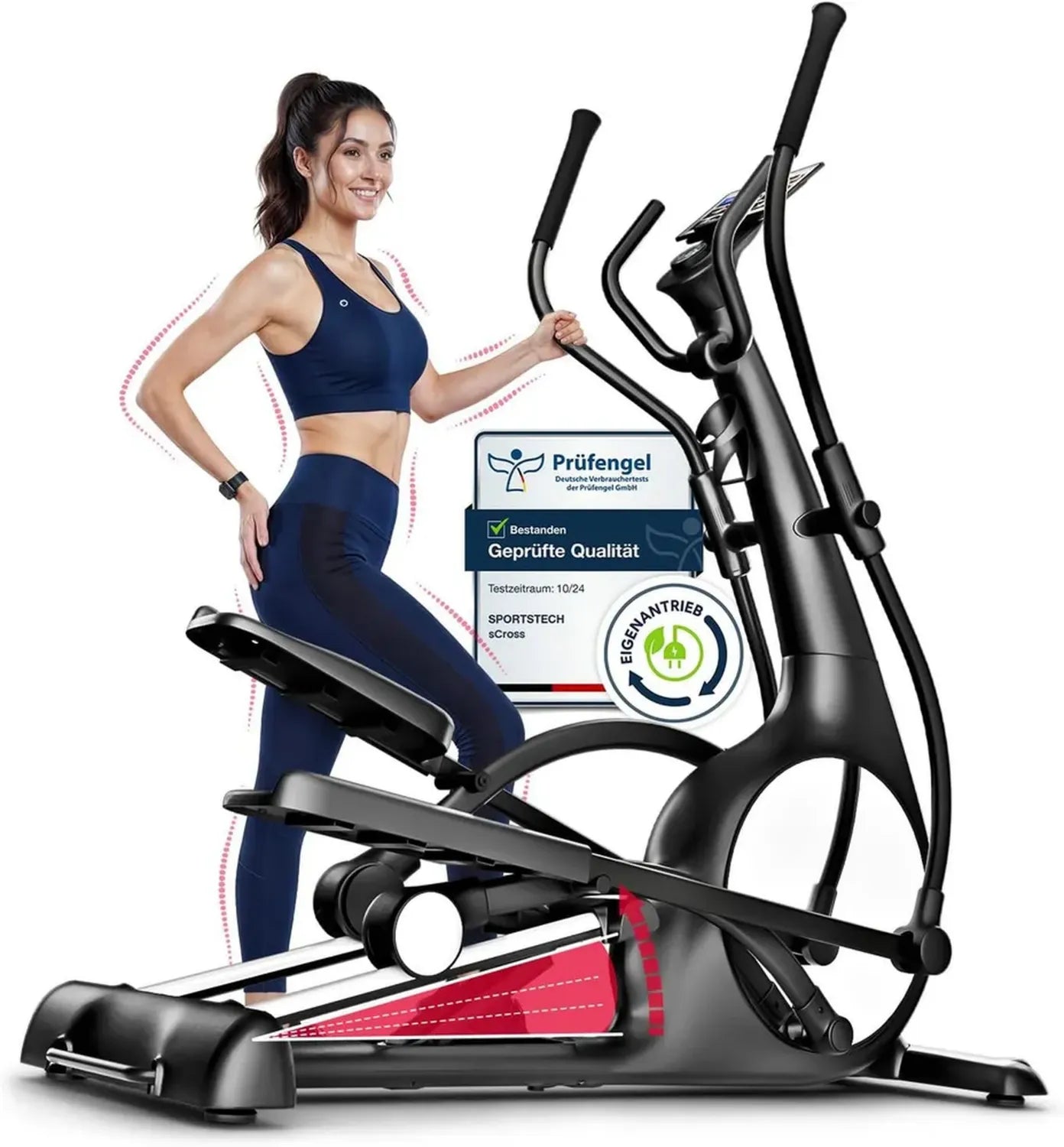 Vélo Elliptique Ultra Silencieux avec 32 Niveaux, Écran LCD et Support Tablette, 150 kg