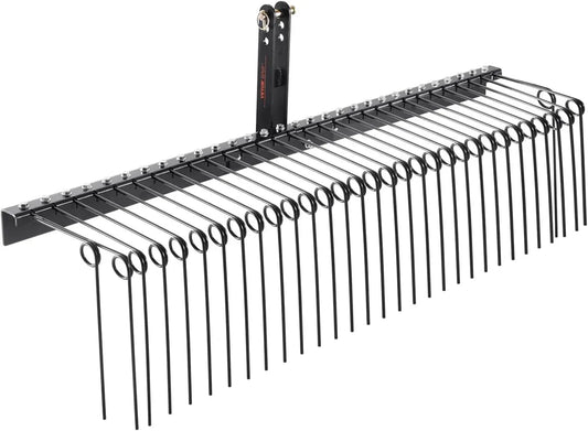 Râteau Paysager VEVOR 1830 mm avec 32 Dents en Acier, Fixation Catégorie 1 pour Tracteur, Idéal pour Jardin